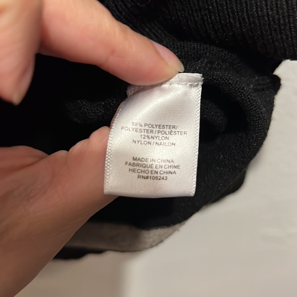 Bobeau Women’s Black & Beige Striped 3/4 Sleeve Sweater Fall Stripes Fashion - Picture 5 of 8